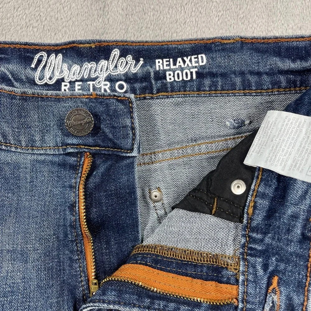 Wrangler Retro Relaxed Boot Jeans Mens 29(30)x30(29) Blue Medium‎ Wash WRT20MI